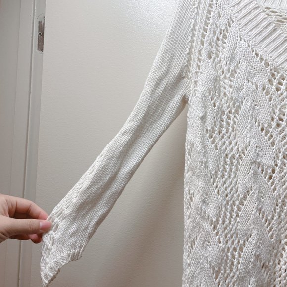 V Neck Knit Sweater | S | Cream | NS1131 | Sample Sale - Picture 2 of 4